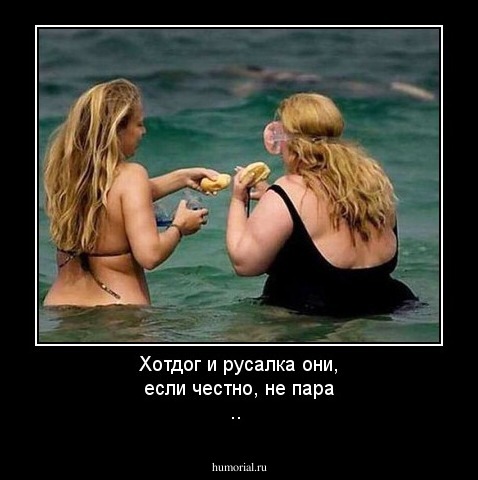 Хотдог и русалка они, если честно, не пара ..