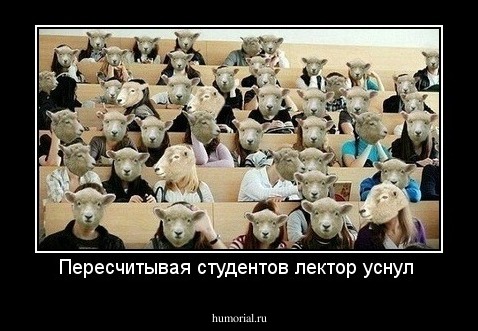 Пересчитывая студентов лектор уснул 