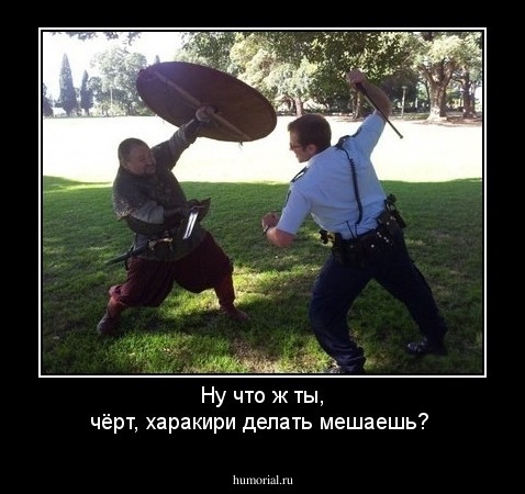 Ну что ж ты, чёрт, харакири делать мешаешь?