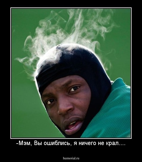 -Мэм, Вы ошиблись, я ничего не крал....