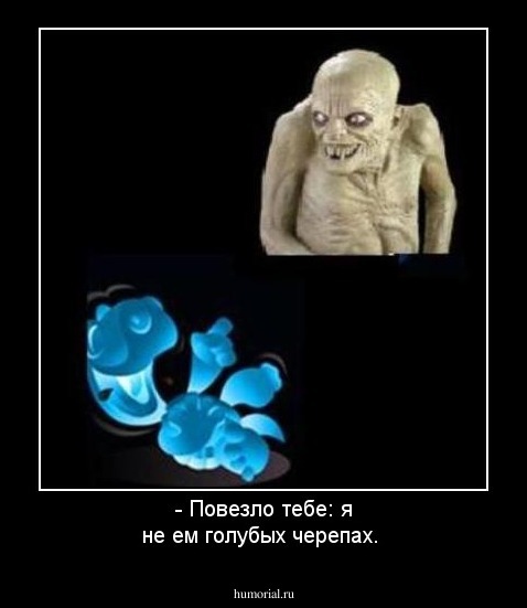 - Повезло тебе: я не ем голубых черепах.