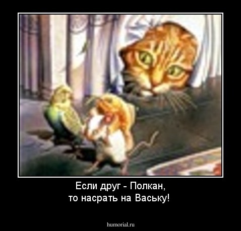 Если друг  - Полкан, то насрать на Ваську!