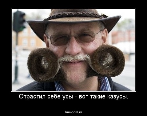Отрастил себе усы - вот такие казусы.