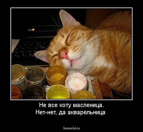 Не все коту масленица. Нет-нет, да акварельница  