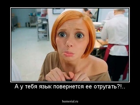 А у тебя язык повернется ее отругать?!..