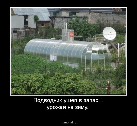 Подводник ушел в запас... урожая на зиму.