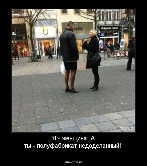 Я - женщина! А ты - полуфабрикат недоделанный!