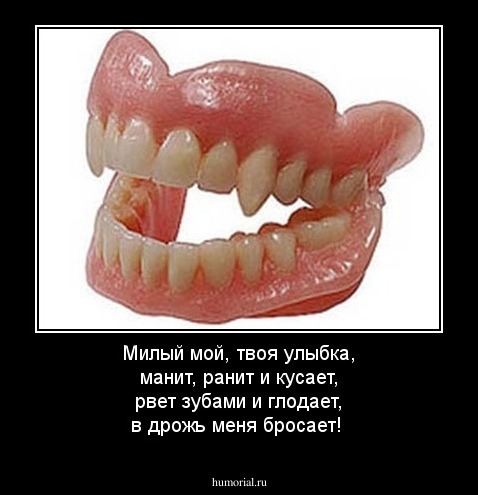 Милый мой, твоя улыбка, манит, ранит и кусает, рвет зубами и глодает, в дрожь меня бросает!