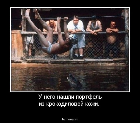 У него нашли портфель из крокодиловой кожи.