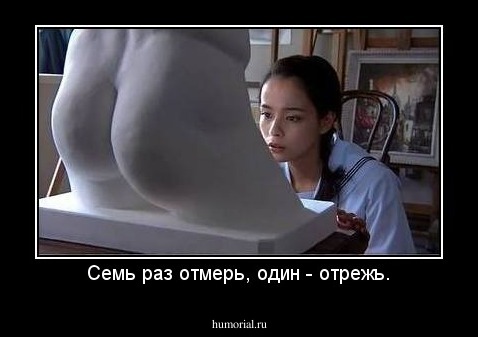 Семь раз отмерь, один - отрежь.