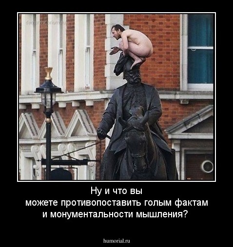 Ну и что вы можете противопоставить голым фактам и монументальности мышления? 
