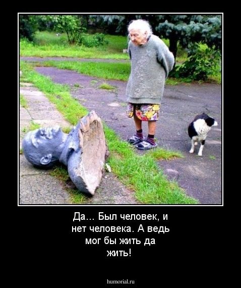 Да... Был человек, и нет человека. А ведь мог бы жить да жить!