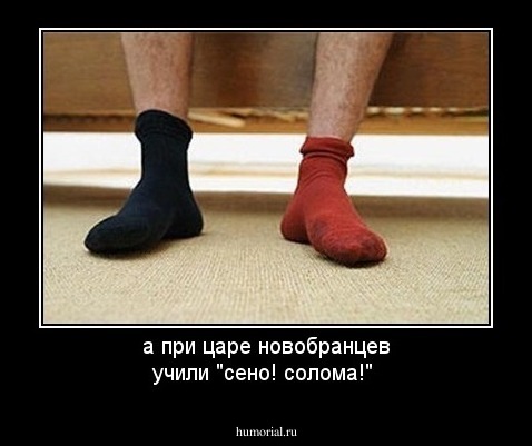 а при царе новобранцев учили "сено! солома!"