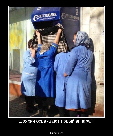 Доярки осваивают новый аппарат.