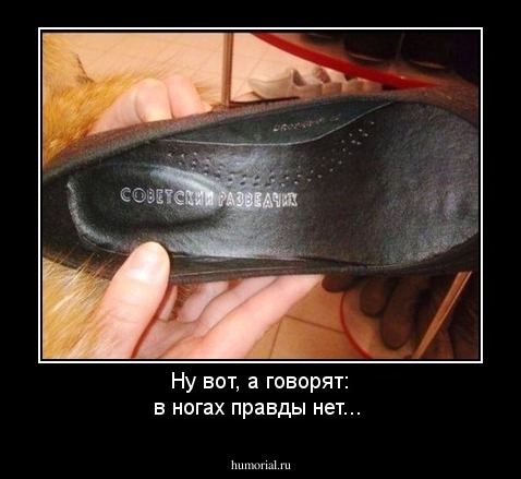 Ну вот, а говорят:  в ногах правды нет...