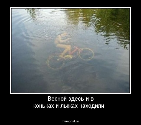 Весной здесь и в коньках и лыжах находили.