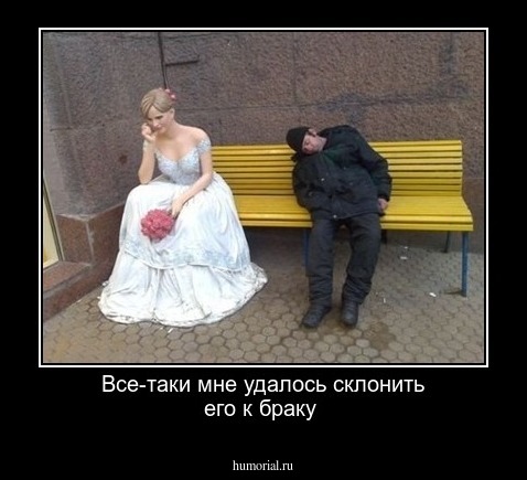Все-таки мне удалось склонить его к браку