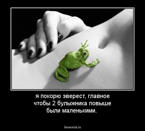 я покорю эверест, главное чтобы 2 булыжника повыше были маленькими.