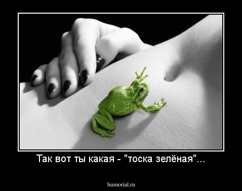 Так вот ты какая - "тоска зелёная"...