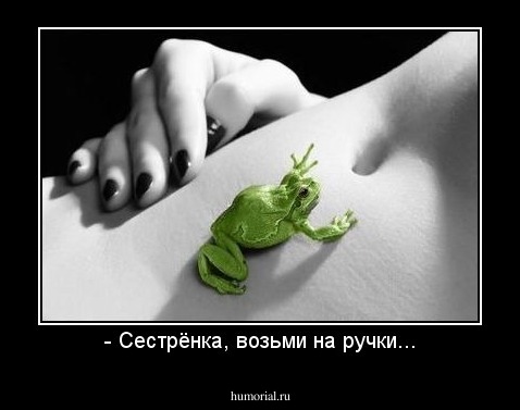 - Сестрёнка, возьми на ручки...