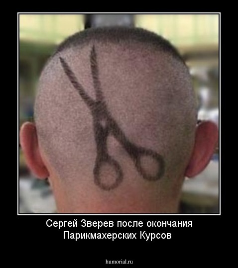 Сергей Зверев после окончания Парикмахерских Курсов