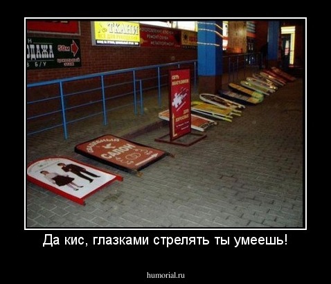 Да кис, глазками стрелять ты умеешь!