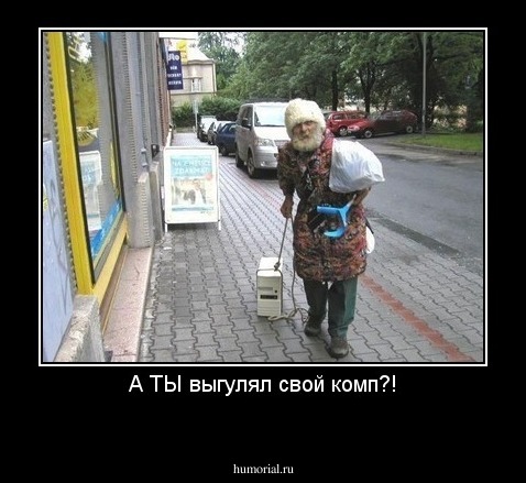 А ТЫ выгулял свой комп?!
