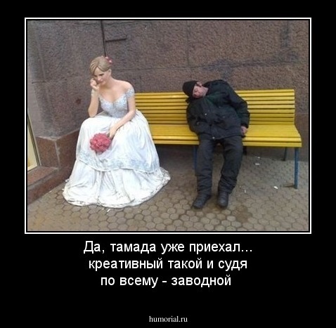 Да, тамада уже приехал...  креативный такой  и судя по всему - заводной