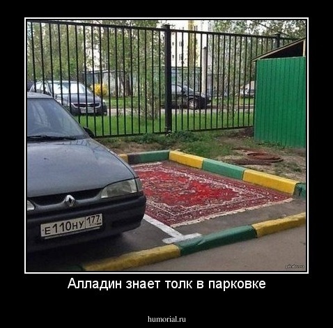 Алладин знает толк в парковке