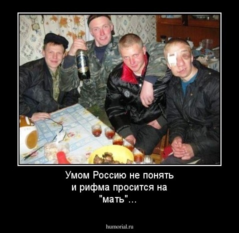 Умом Россию не понять и рифма просится на "мать"...