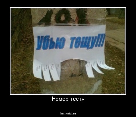 Номер тестя