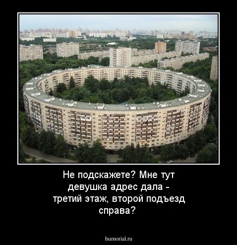 Не подскажете?  Мне тут девушка адрес дала -   третий этаж, второй подъезд справа?