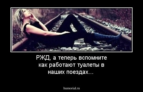 РЖД, а теперь вспомните как работают туалеты в наших поездах...