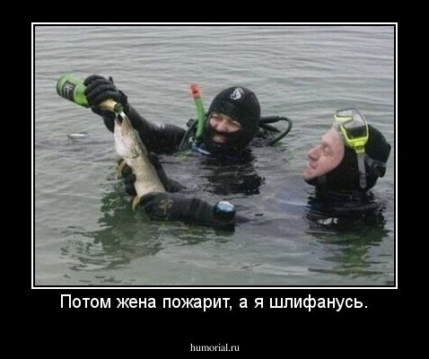Потом жена пожарит, а я шлифанусь.