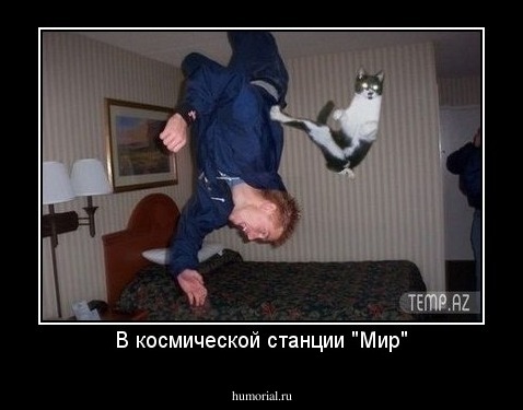 В космической станции "Мир"