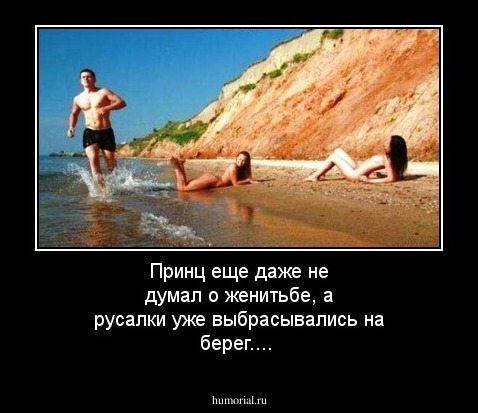 Принц еще даже не думал о женитьбе, а русалки уже выбрасывались на берег....