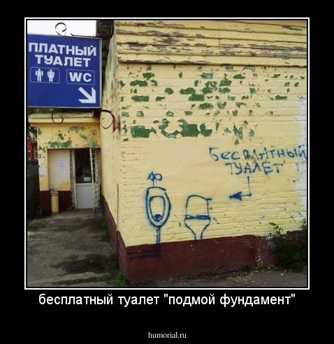 бесплатный туалет "подмой фундамент"