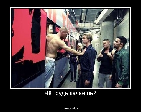 Чё грудь качаешь?
