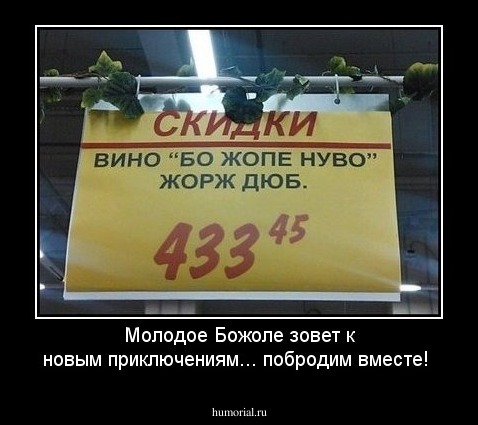 Молодое Божоле   зовет к новым приключениям... побродим  вместе!