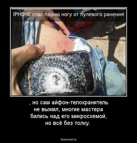 , но сам айфон-телохранитель не выжил, многие мастера бились над его микросхемой, но всё без толку. 