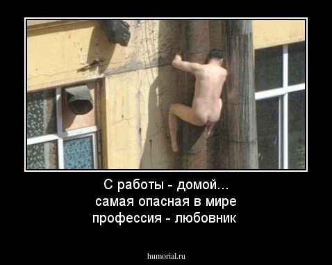  С работы - домой... самая опасная в мире профессия - любовник 