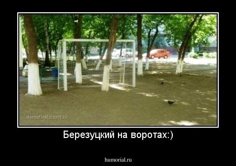 Березуцкий на воротах:)