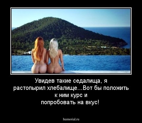 Увидев такие седалища, я растопырил хлебалище...Вот бы положить к ним курс и попробовать на вкус!