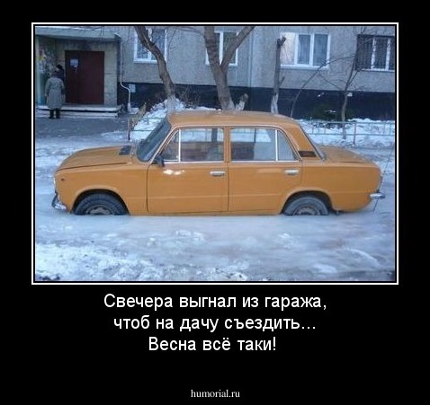 Свечера выгнал из гаража, чтоб на дачу съездить... Весна всё таки!