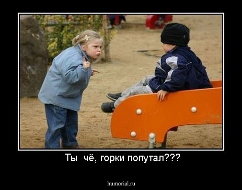  Ты  чё, горки попутал???