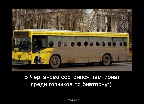 В Чертаново состоялся чемпионат среди гопников по биатлону:)