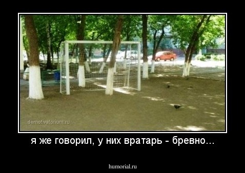 я же говорил, у них вратарь - бревно...