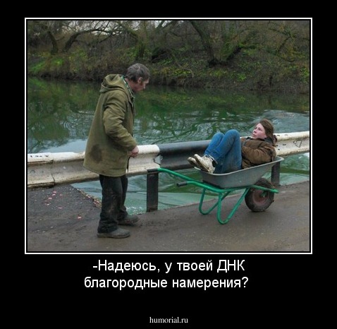 -Надеюсь, у твоей ДНК благородные намерения?