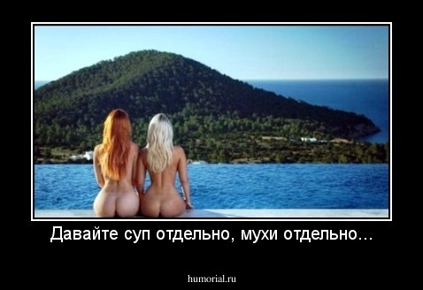 Давайте суп отдельно, мухи отдельно...