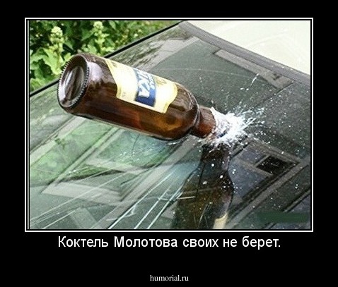 Коктель Молотова своих не берет.